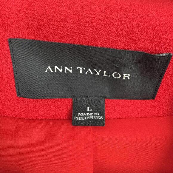 Ann Taylor coat 10 red peacoat colorful holiday christmas fall winter business - Picture 5 of 8